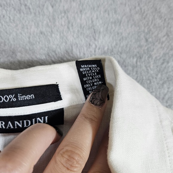 NWT Brandini Men's Sz L 100% Linen Ivory Button Up Lightweight‎ Blazer Jacket - Picture 7 of 8